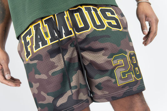Rebel Minds WDCM CAMO MESH SHORTS