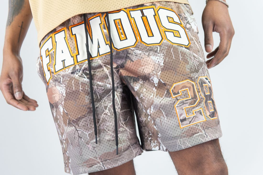 Rebel minds HNT CAMO MESH SHORTS