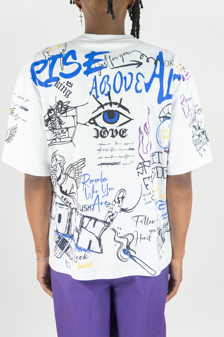 rebel minds purple rise above all aop tee