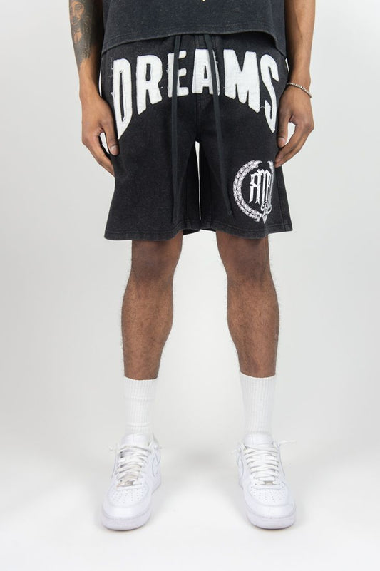 Rebel Minds black DREAMS PATCH SHORTS