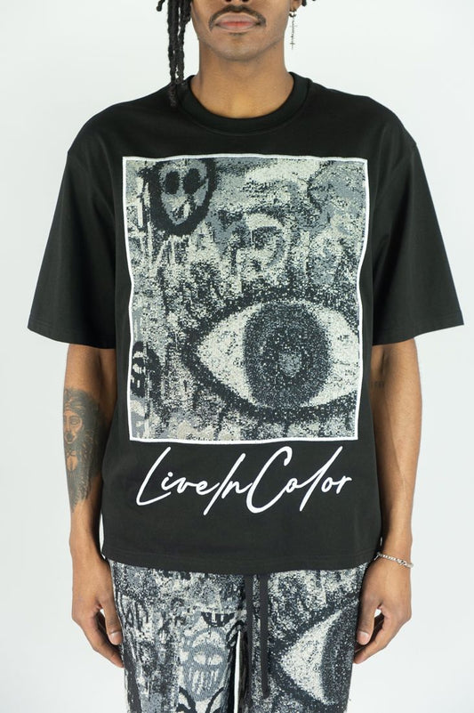 Rebel Minds LIVE IN COLOR TAPESTRY TEE