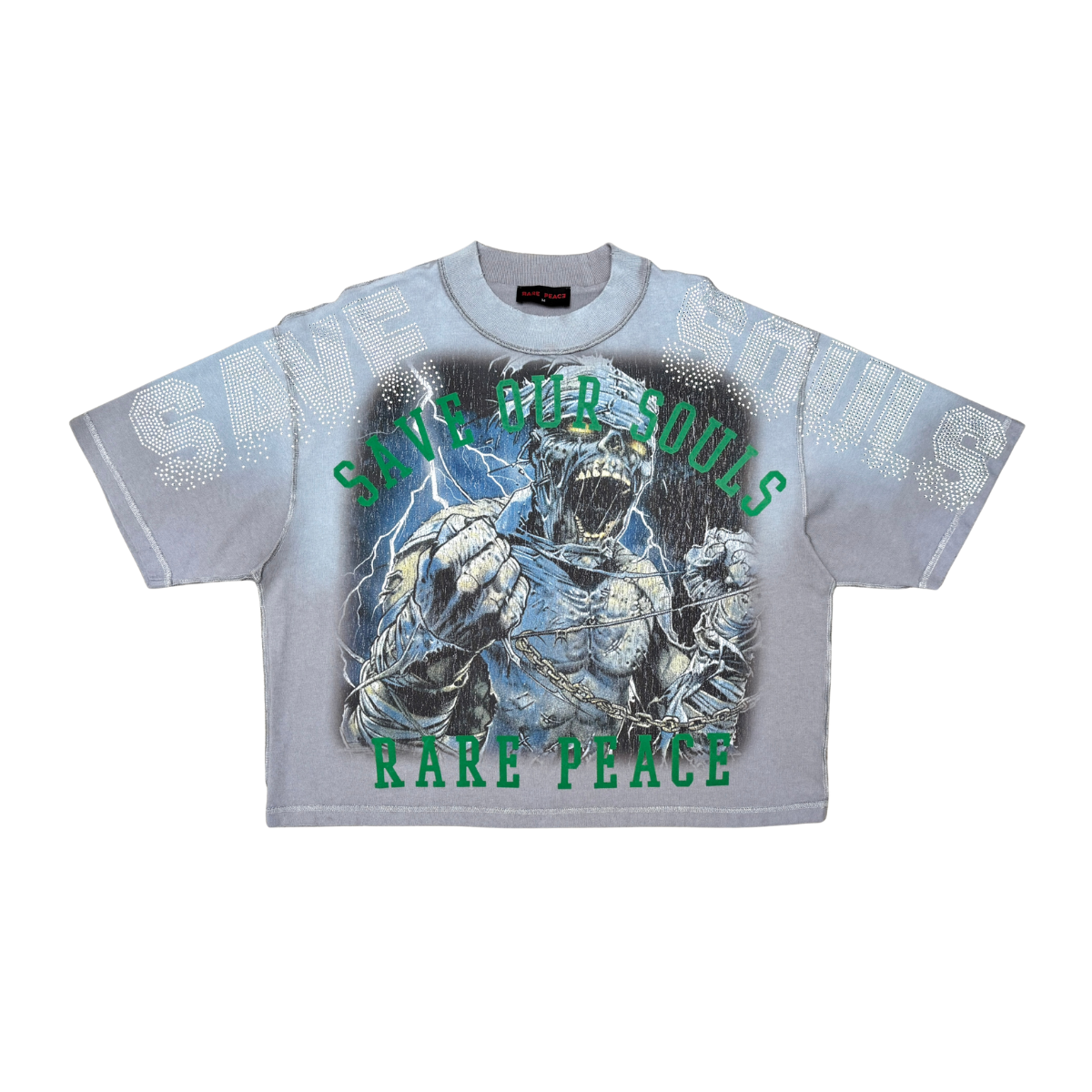 Rare Peace SAVE OUR SOULS TEE W/ RHINESTONE Style.RT6010