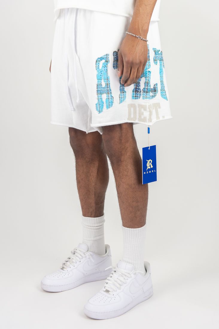 R3BEL Blue Broken Shorts