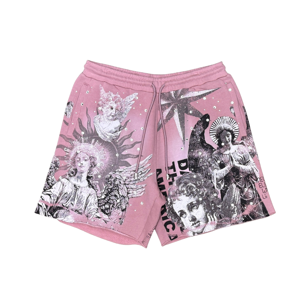 Rare Peace F. TERRY SHORTS W/ RHINESTONE Style.RS6004
