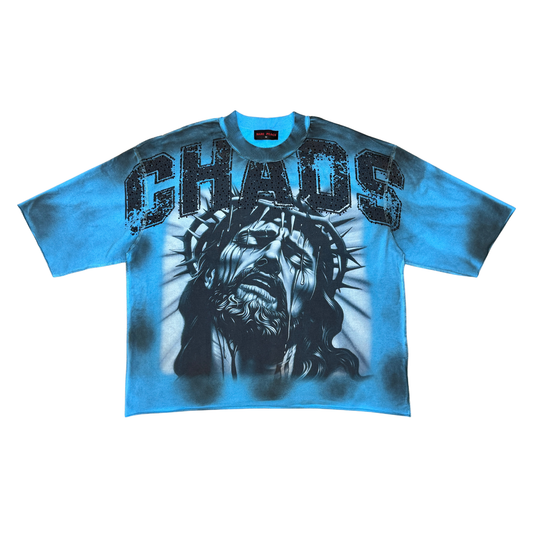 Rare Peace Blue CHAOS WASHED TEE rt6047