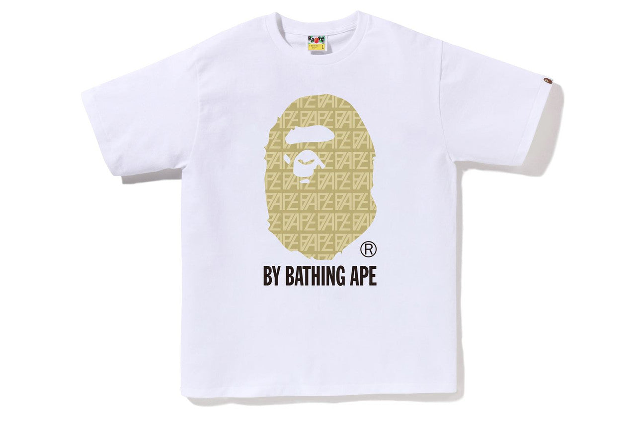 Bape logo monogram white tee