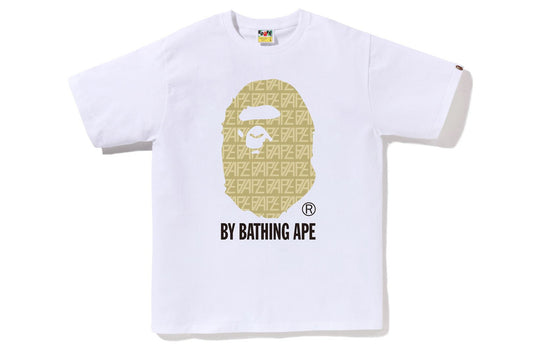 Bape logo monogram white tee