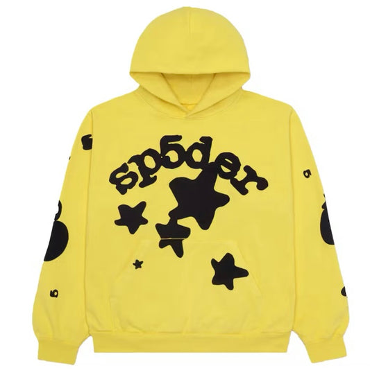 Sp5der Hoddie Yellow Black star