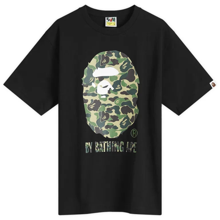 Bape ABC  Black Tee Green Camo by bathing ape