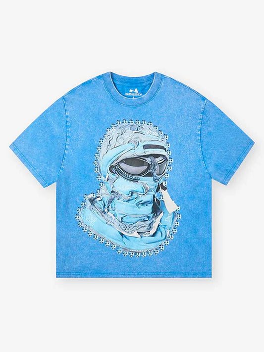 Noissey BOUNCE BACK© Blue Exclusive Functional Hoodie Printed T-shirt