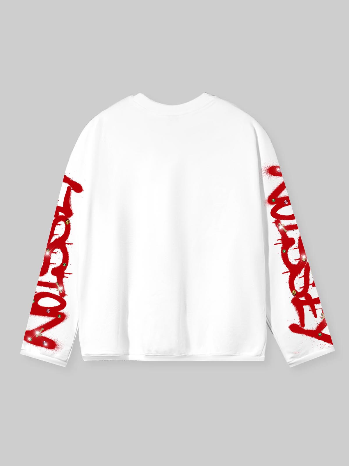 NOISSEY ICED OUT RED CAP FIGURE GRAPHIC LONG SLEEVE STREETWEAR SHIRT