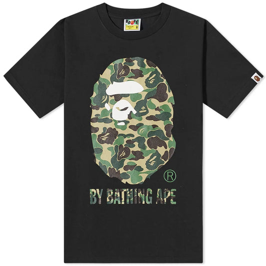 Bape ABC  Black Tee Green Camo by bathing ape