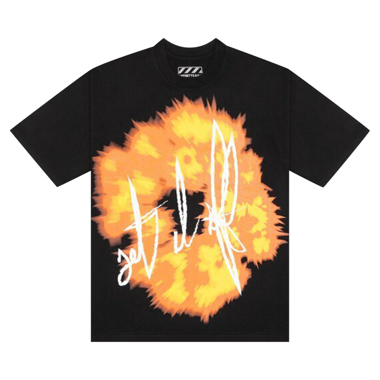 Denim Tears offset tears T-shirt Black Big Flowers