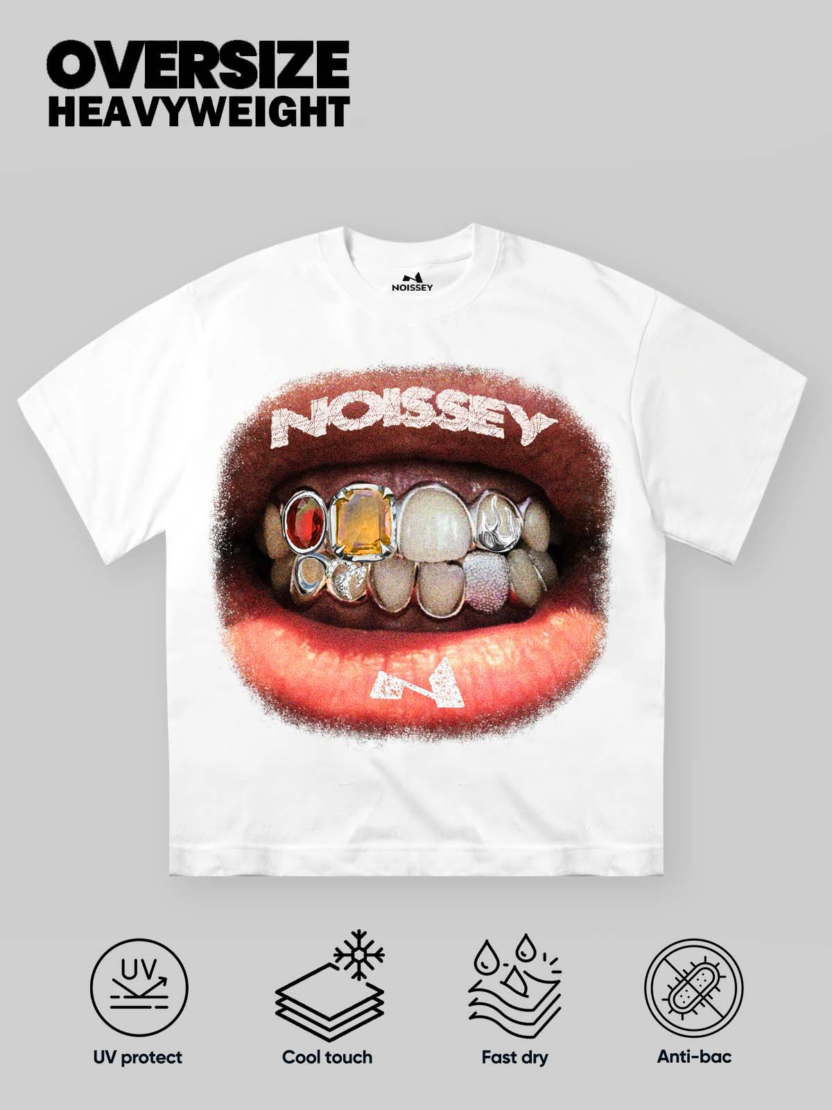 High quality Retro Lip Grills Noissey Print T-Shirt heavyweight