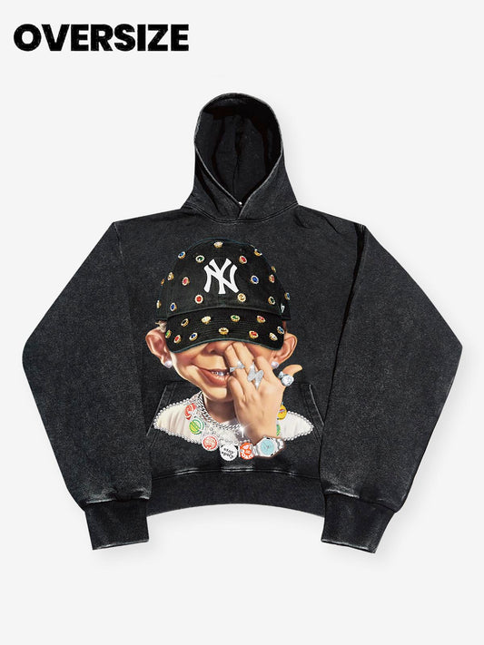 High quality Bad Boy Trendy Hip-Hop Personalized Print Hoodie