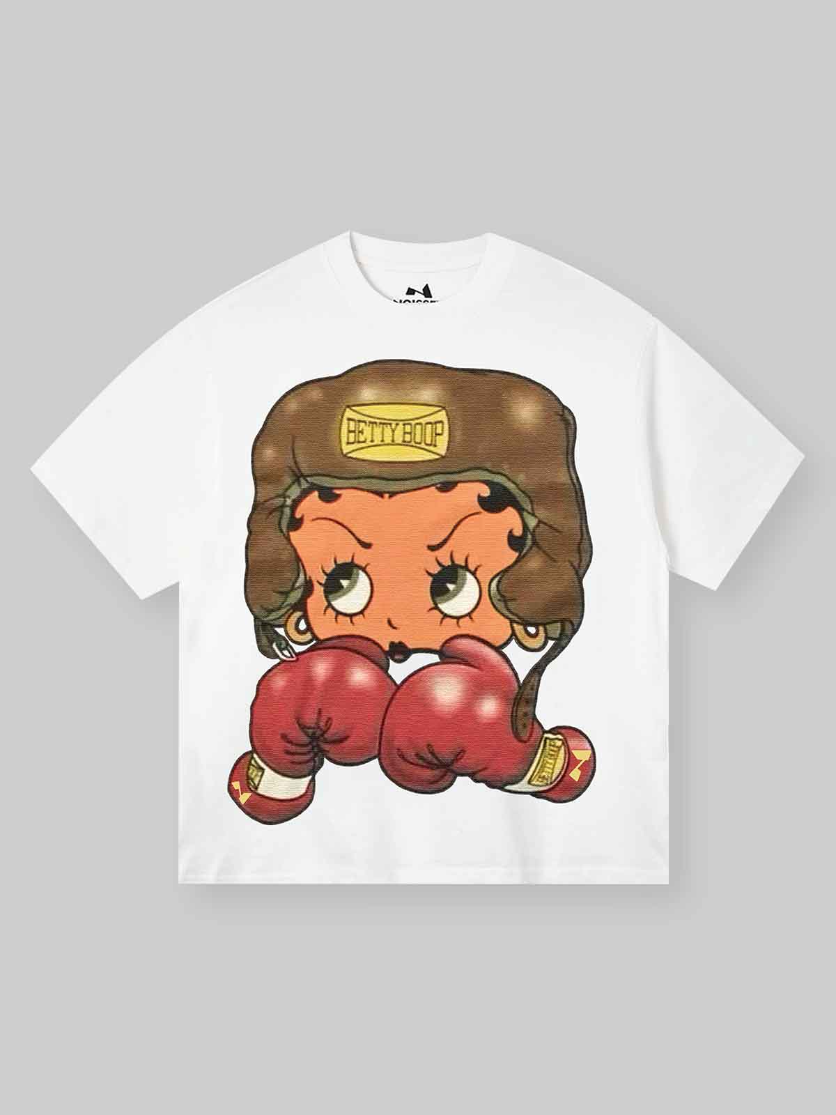 Cartoon girl  Boxing Print T-shirt