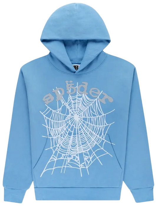 Sp5der Hoodie Pollen Blue Grey