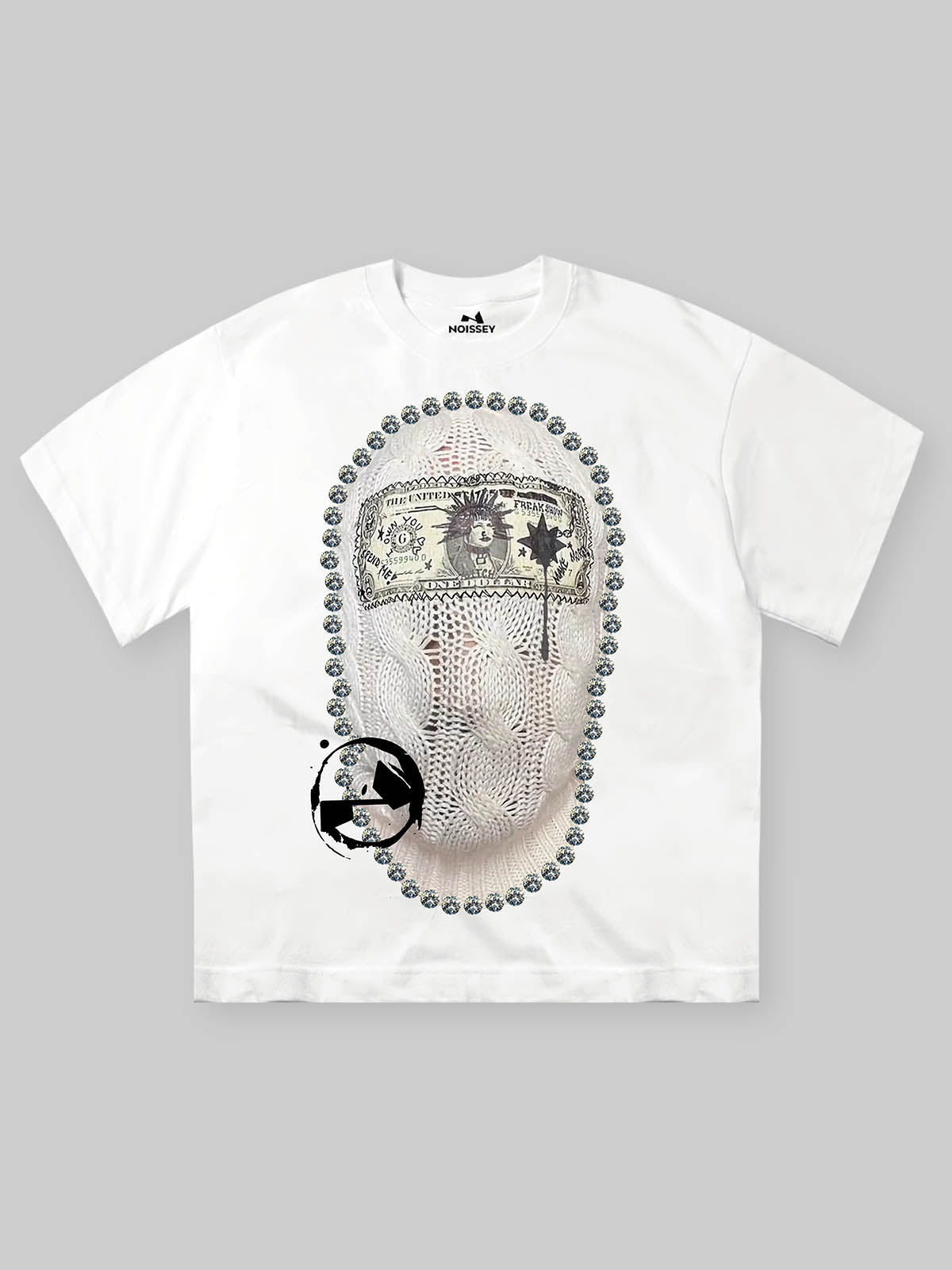 Money Knit Double-sided Printed Headband T-shirt