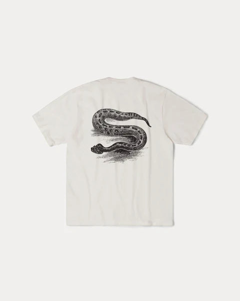 Stussy White Serpent Pigment Dyed Tee