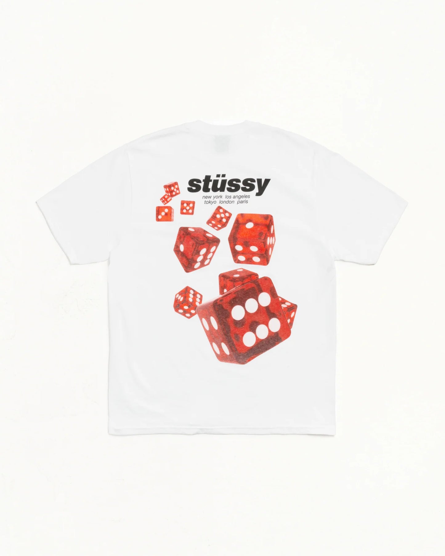 Stussy White Tee Red Dice