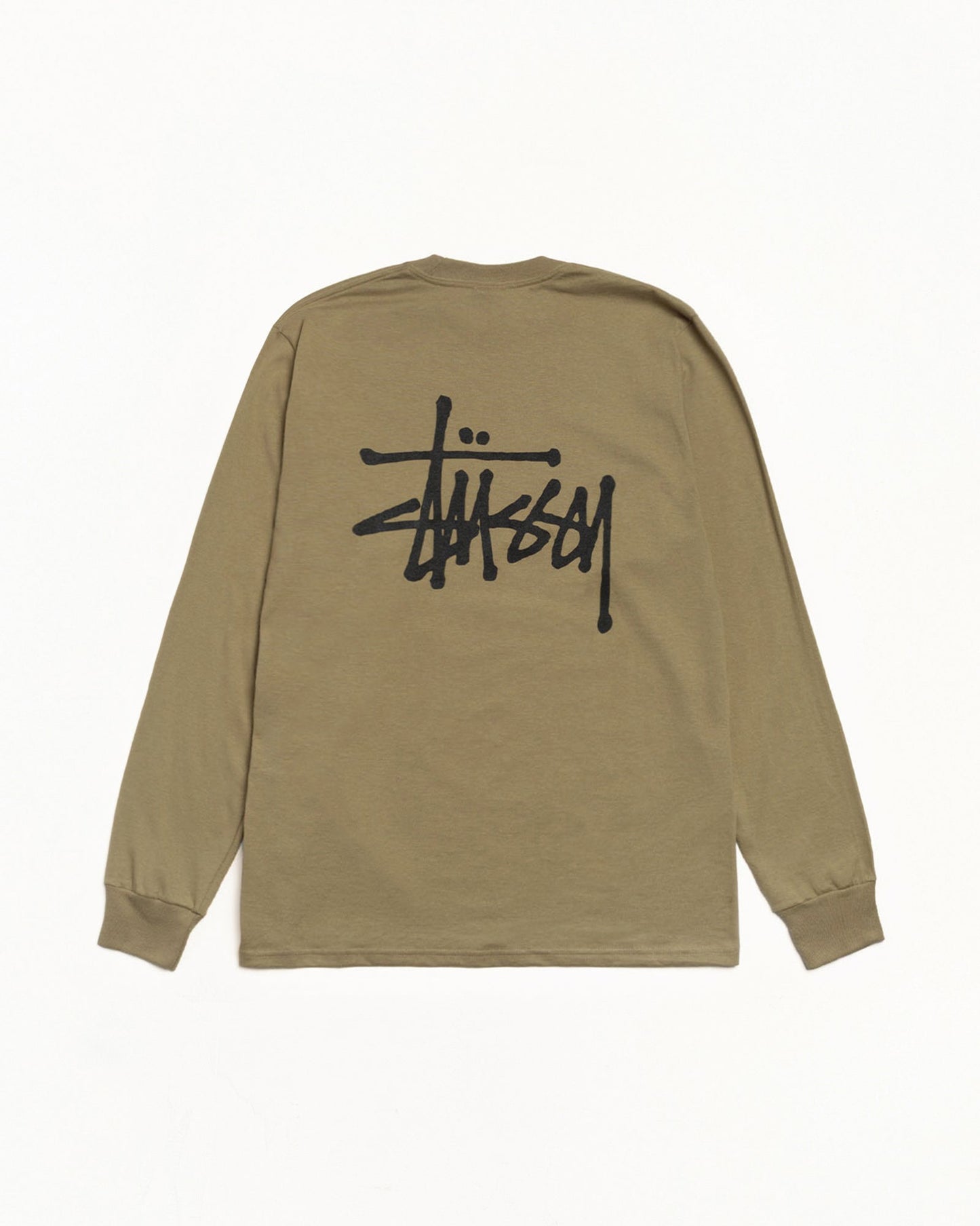 Basic Stussy Ls Tee Mens Long Sleeve In Army