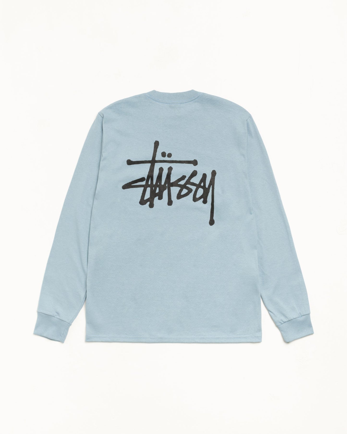 Basic Stussy Ls Tee Mens Long Sleeve In Slate | hero:main:collection:new-arrivals,shirts,tops-shirts,all,tees,outerwear,denim,knits,accessories,sunglasses,hoodies,sweats,mens-hoodies-sweatshirts,shorts,pants,bottoms