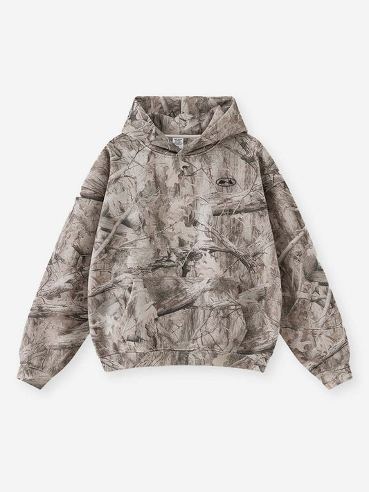 Camouflage Fleece-Lined Hooded Sweatshirt