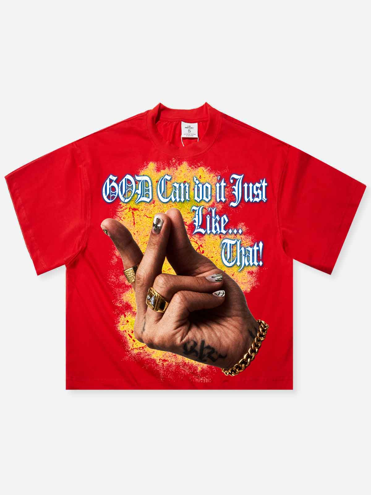 God can do it just like...THAT! Boxy Oversized T- shirt