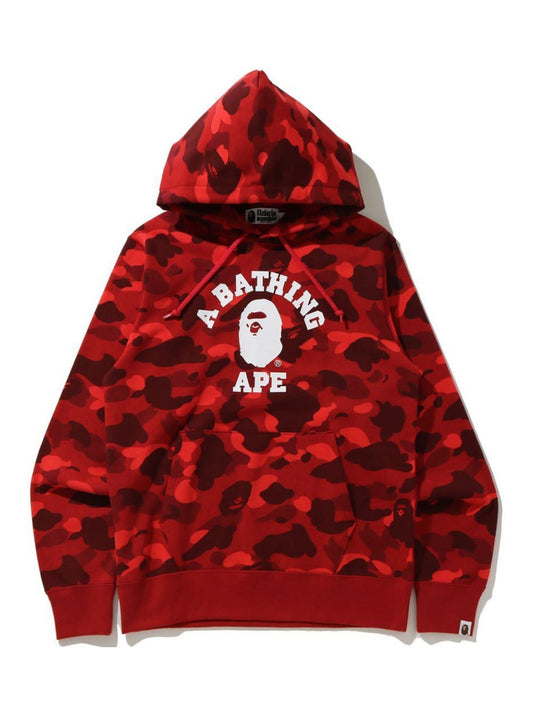 Bape Hoodie Camo Red