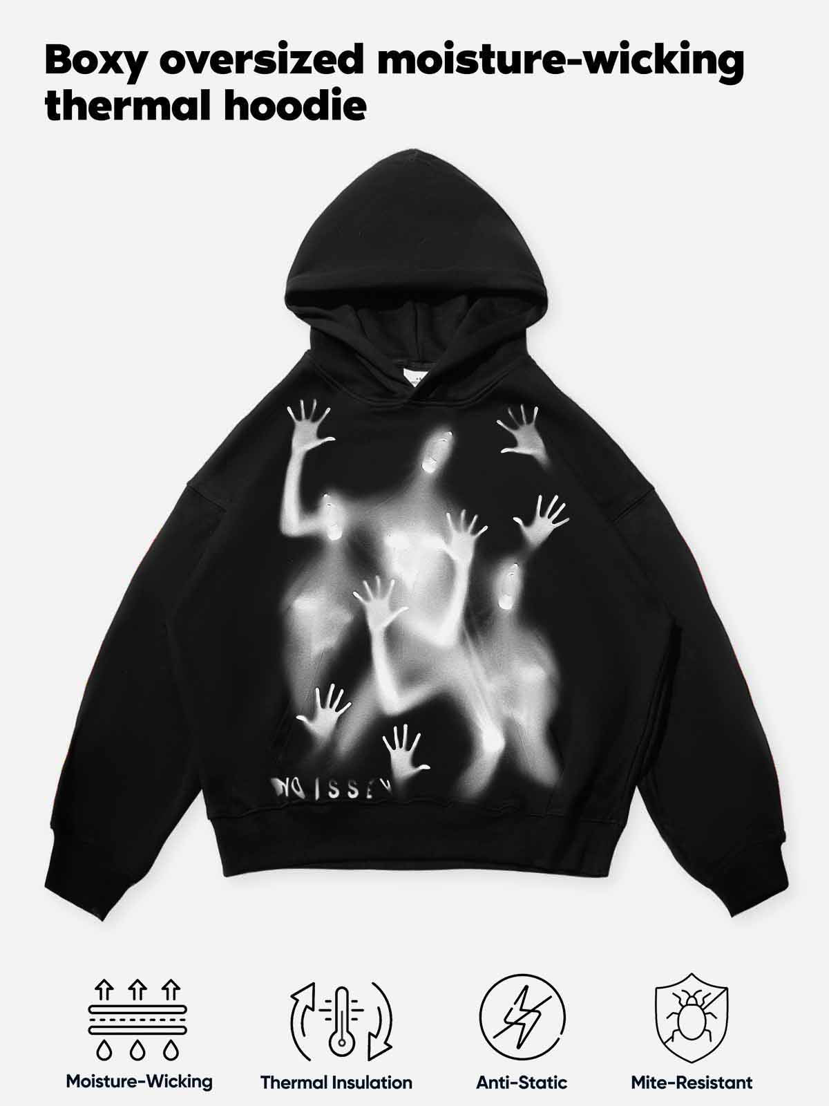 Halloween Special - Horror Portrait Printed Tech-Fabric Hoodie