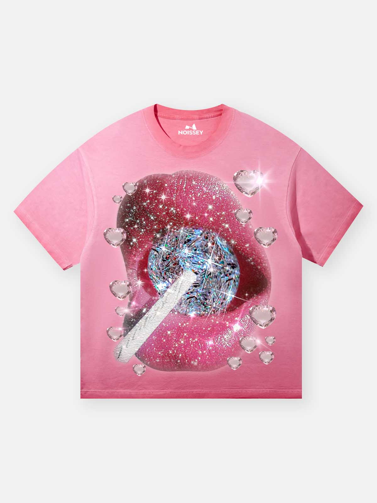 Starry Lollipop Lip Print T-shirt