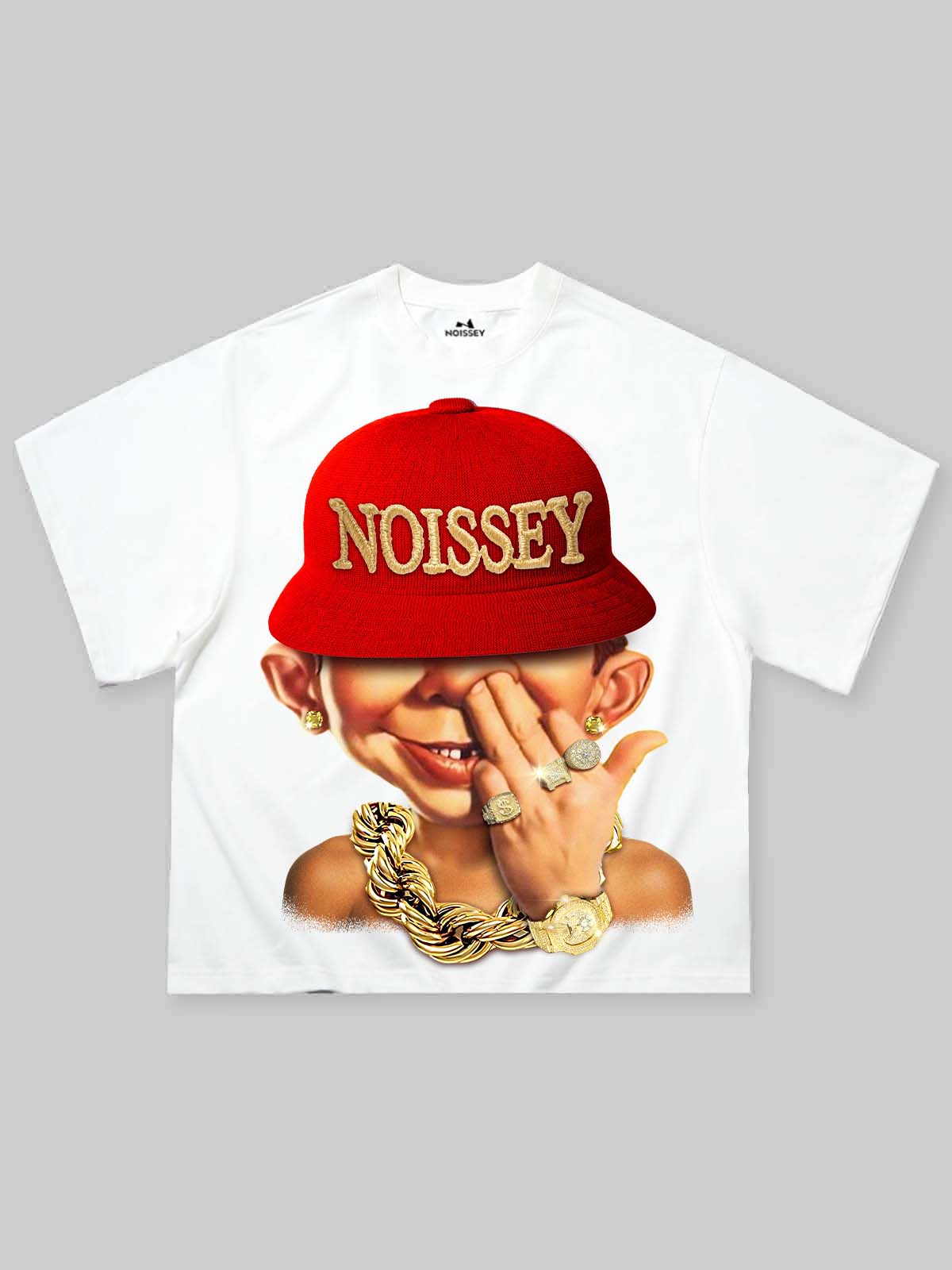 Boxy oversized T-shirt Bad Boy prints from the golden age of hip-hop