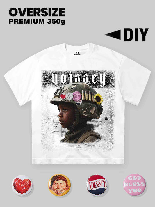 High quality Peace Over War DIY Print 350g T-shirt