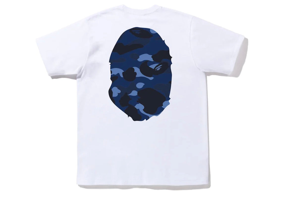 Bape Big Head Navy White Tee