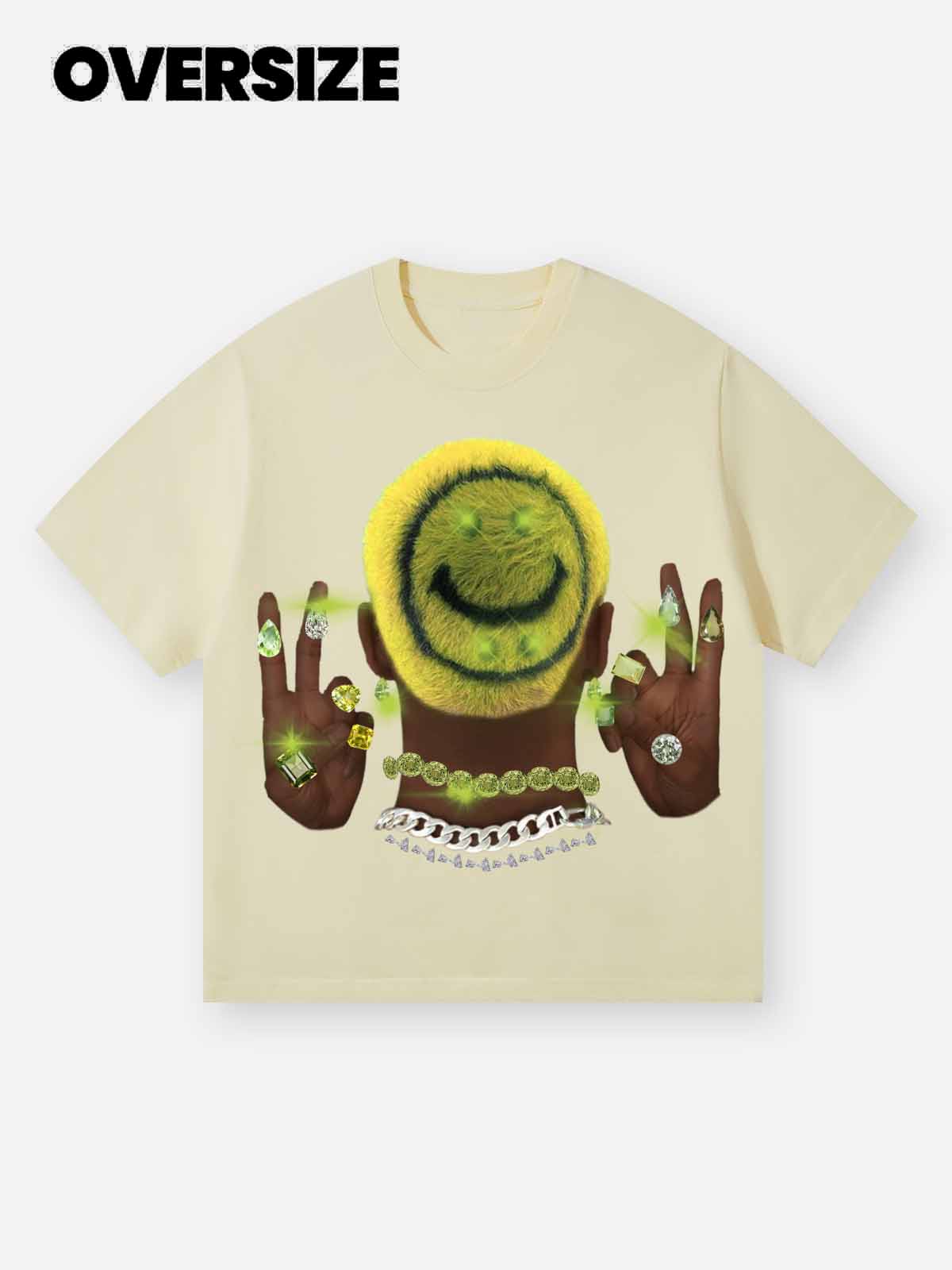 Lemon Yellow Hair and Diamond Ring Printed T-shirt