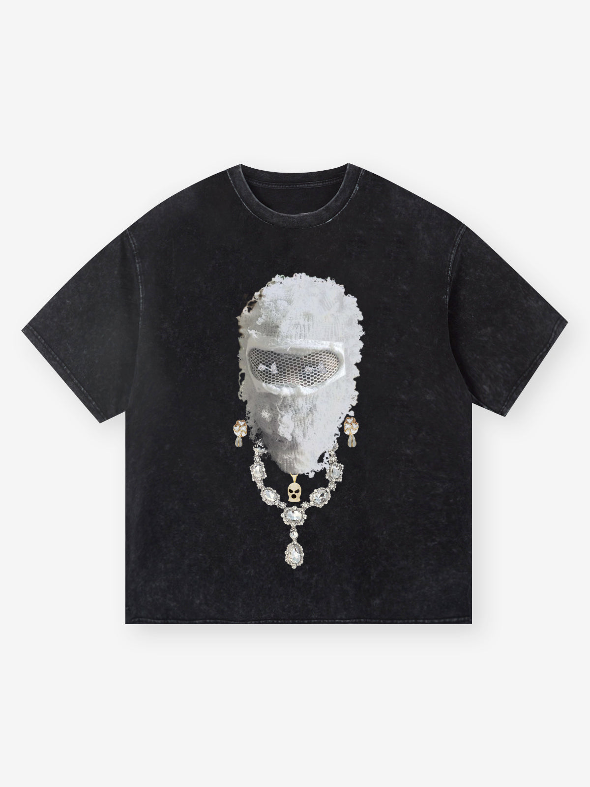 Masked Diamond Headgear Printed T-shirt