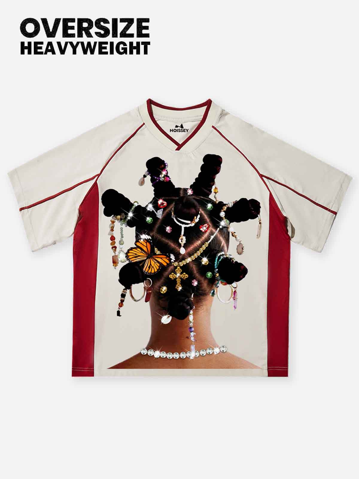 Girly Braided Diamond Art Preppy Print T-shirt