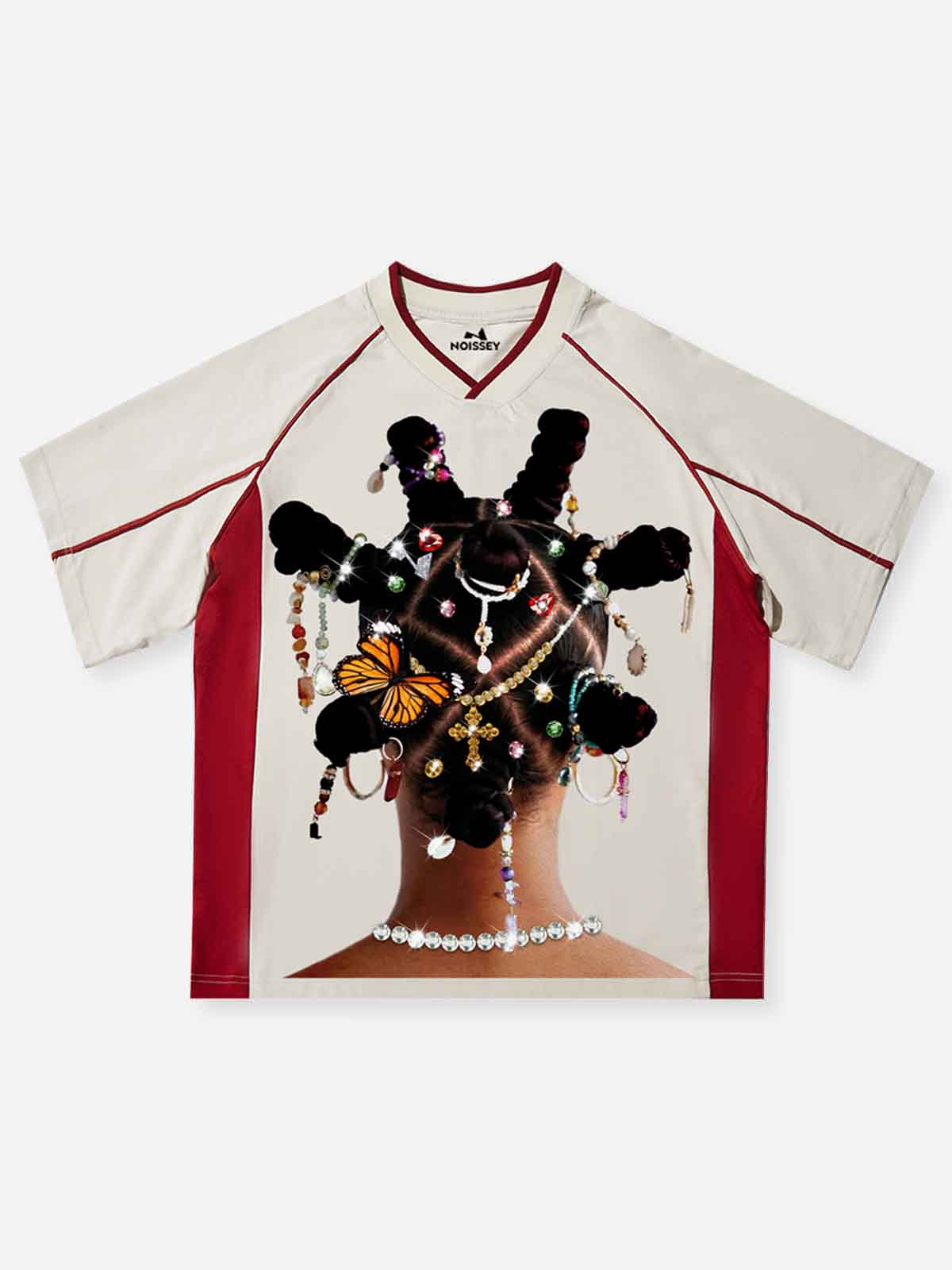 Girly Braided Diamond Art Preppy Print T-shirt