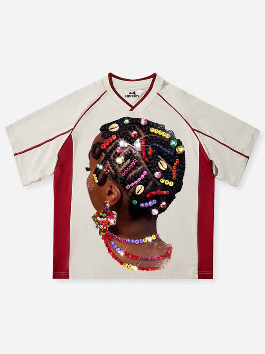 Friendship bracelet accessories braided girl print preppy style T-shirt