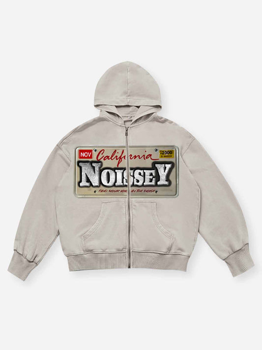 Noissey License Plate Logo Print Hoodie