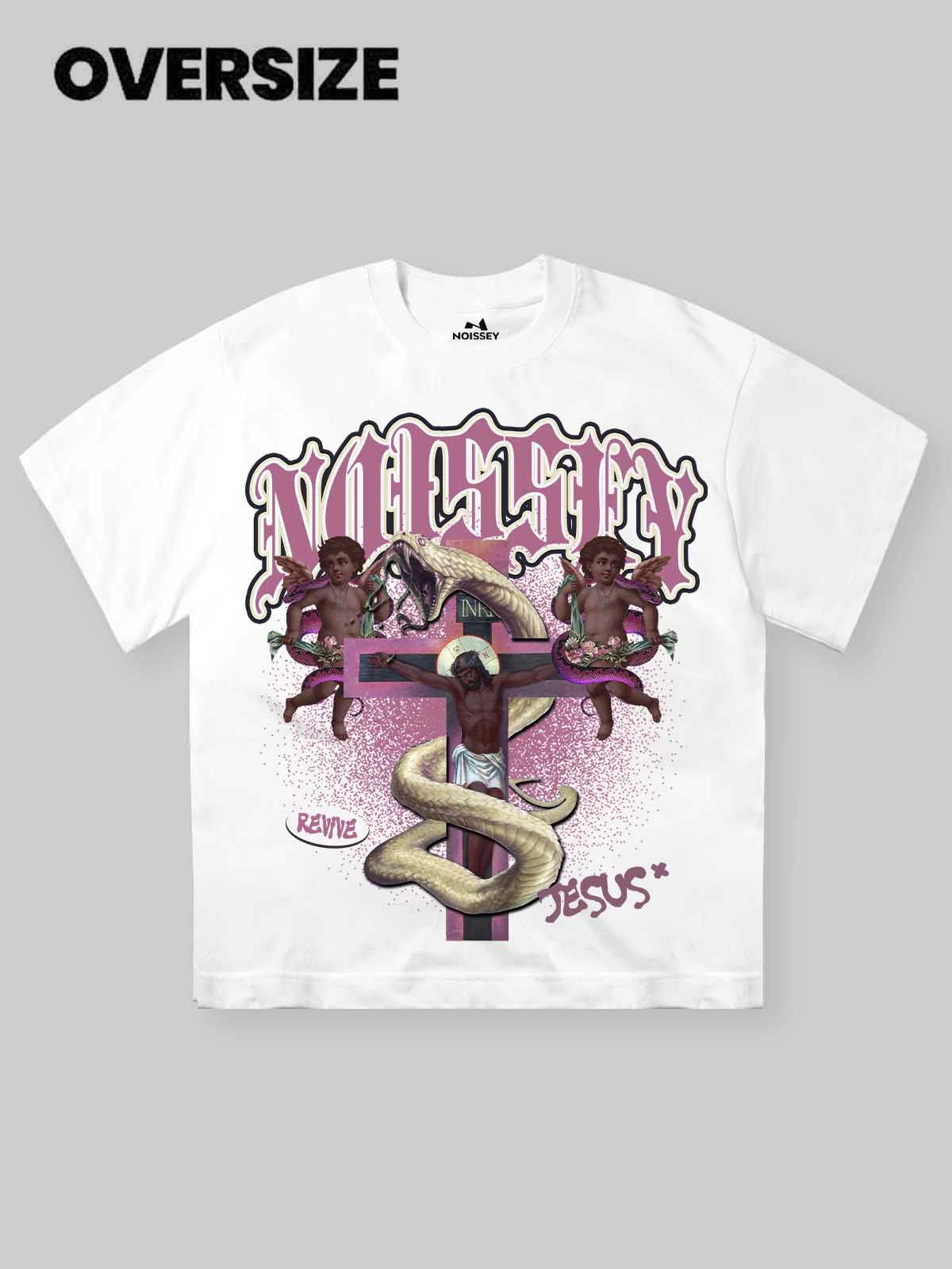 Jesus and Black Little Angel Printed T-shirt