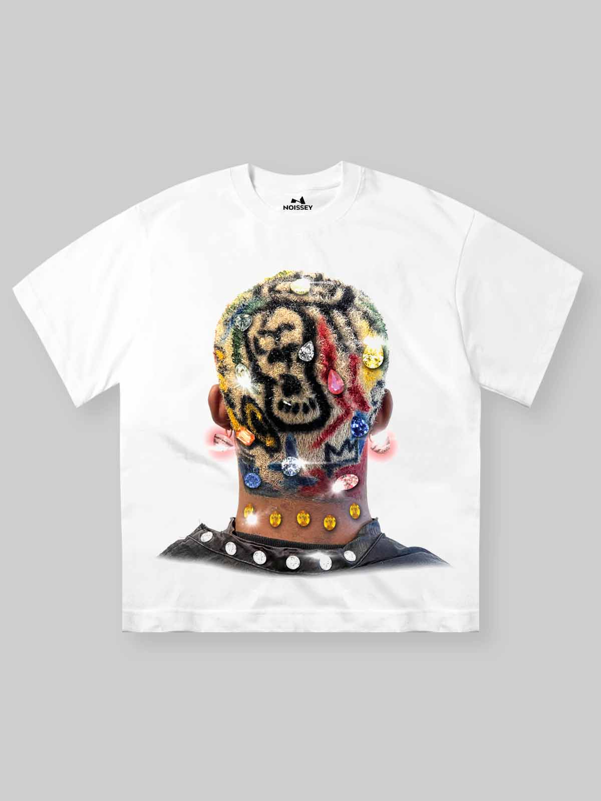 NOISSEY BOUNCE BACK© Colored Hair Diamond Print T-shirt