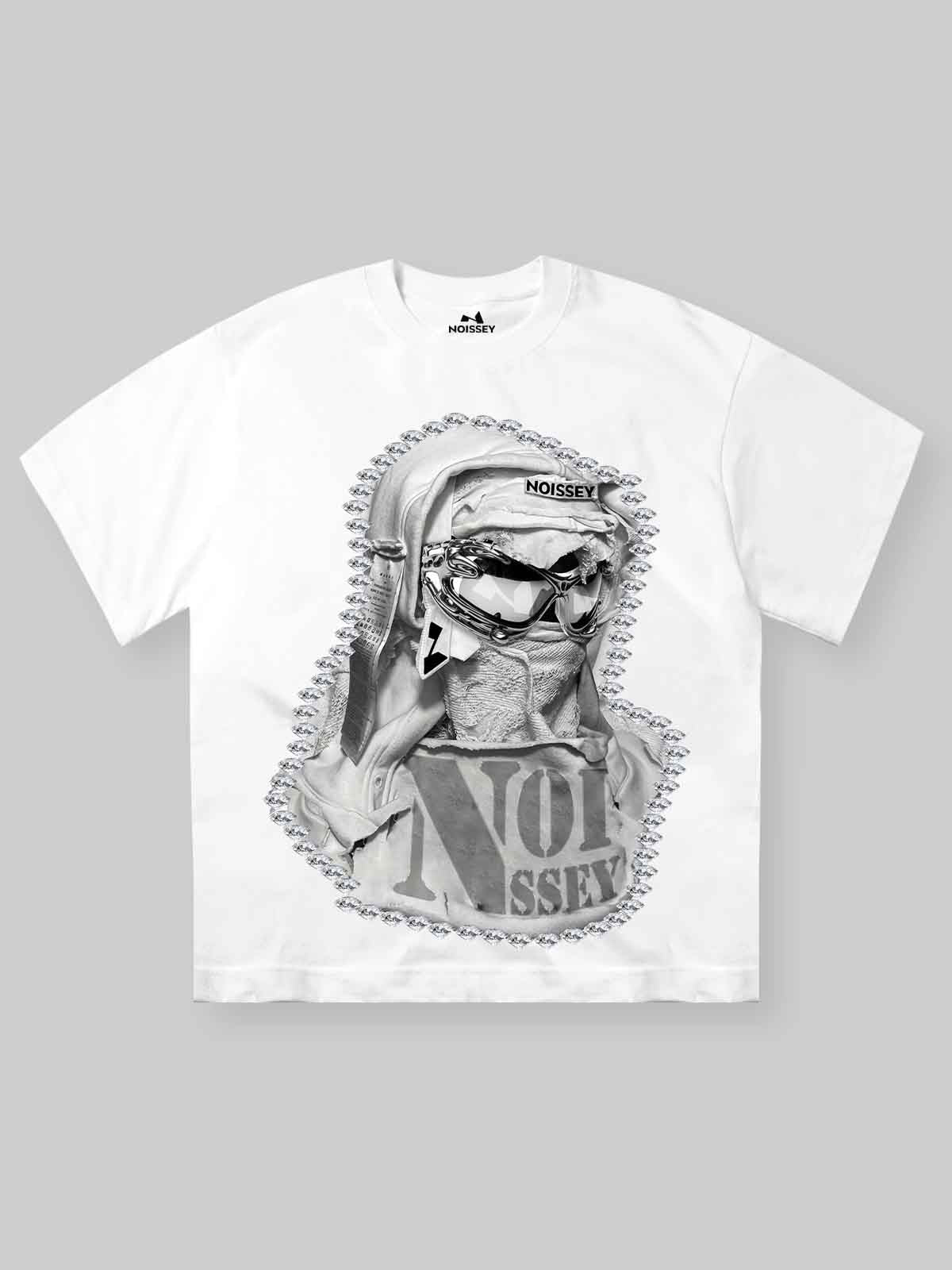Grey Functional Hood Print T-shirt