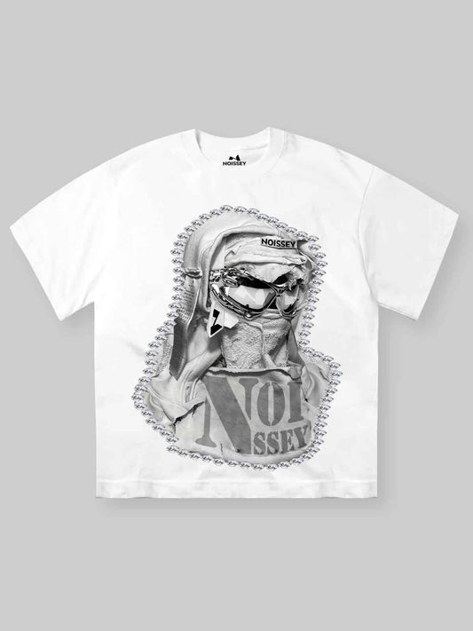 Grey Functional Hood Print T-shirt