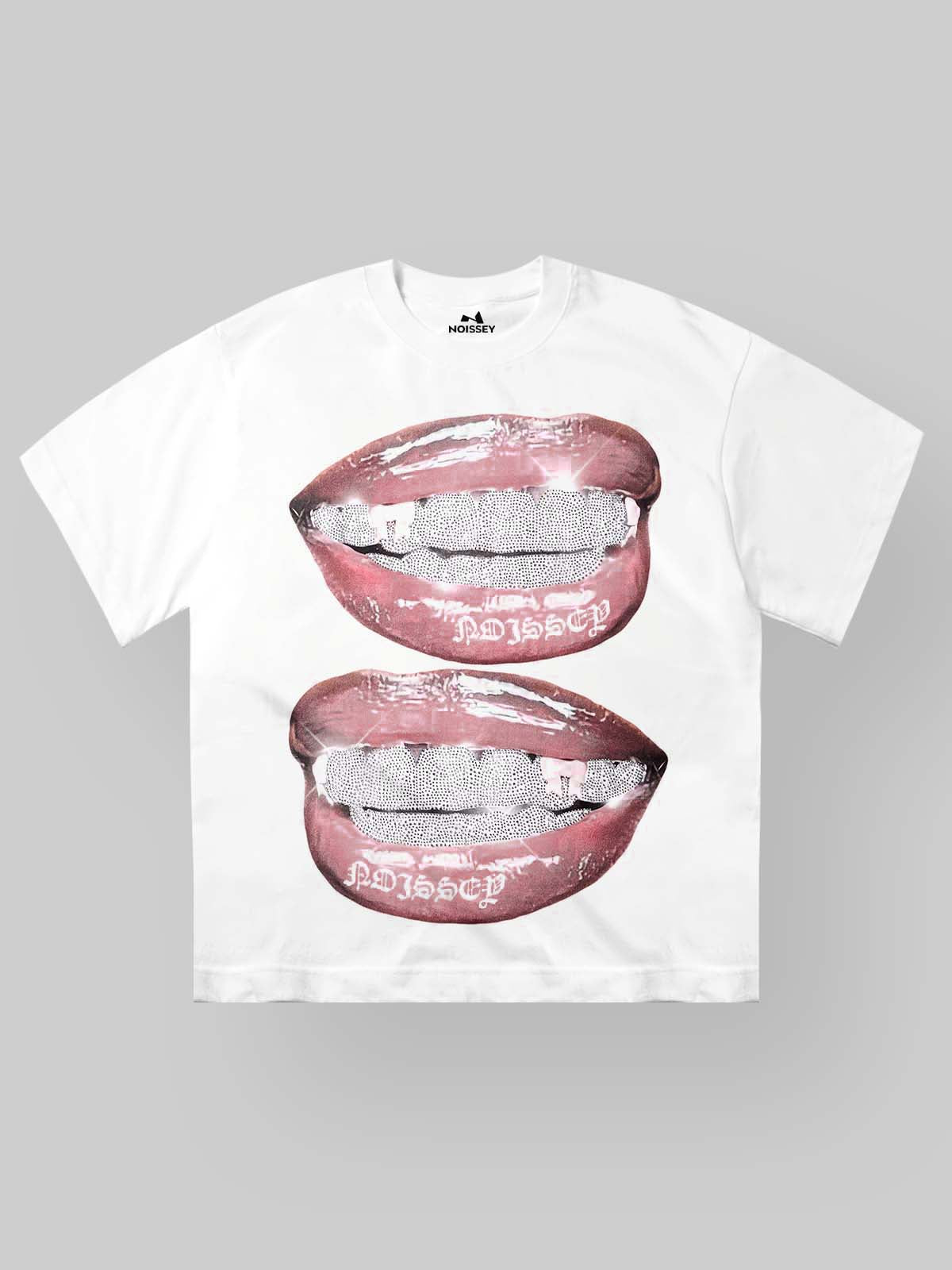 Glittering Diamond Grills Print Tee