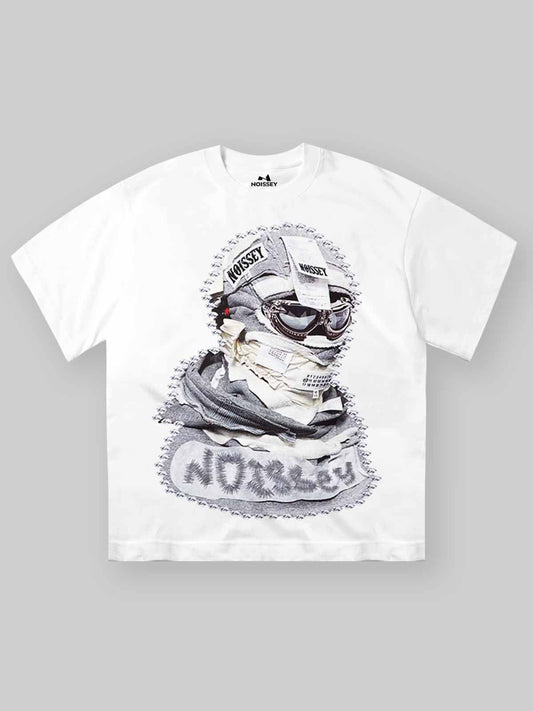 High quality Shattered Collage Masked 350g T-shirt