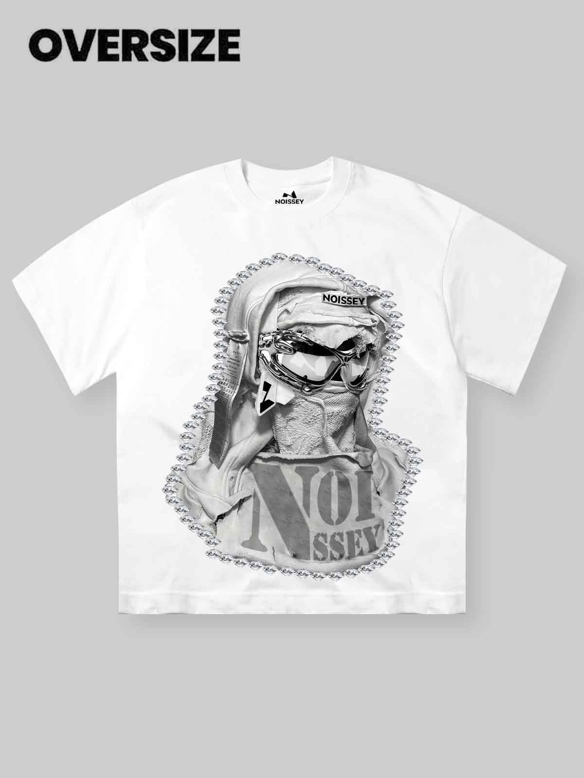 Grey Functional Hood Print T-shirt