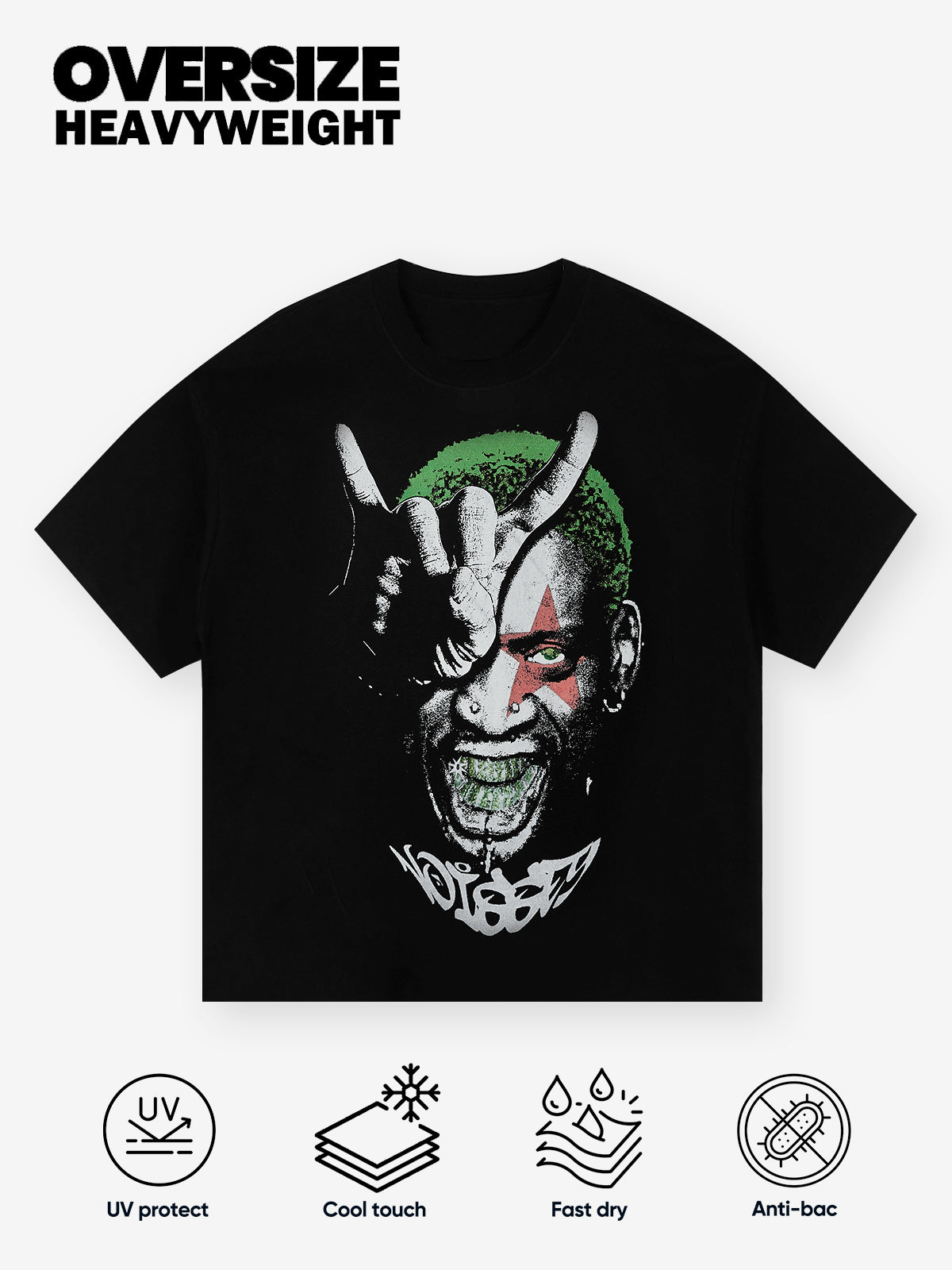 BOUNCE BACK© Rodman Vintage Washed Print T-shirt