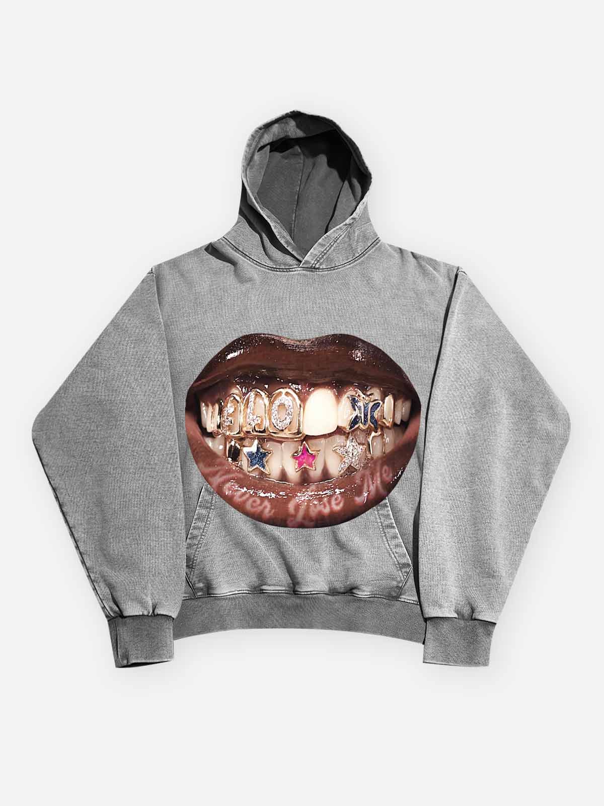 High quality Lip Teeth Sticker Art 425g Hoodie