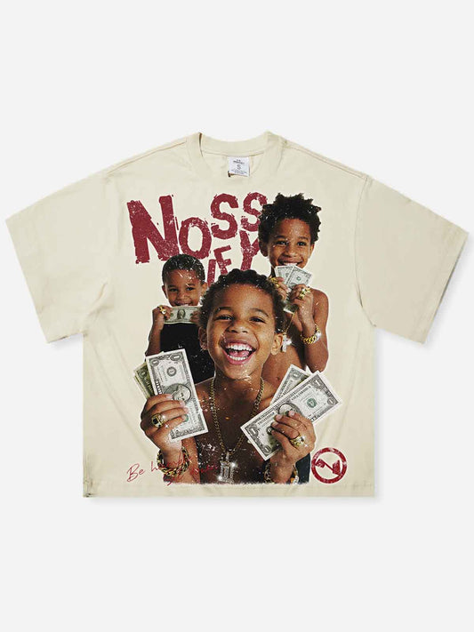 "Kid Holding Money's Joy" Boxy Oversized T-Shirt